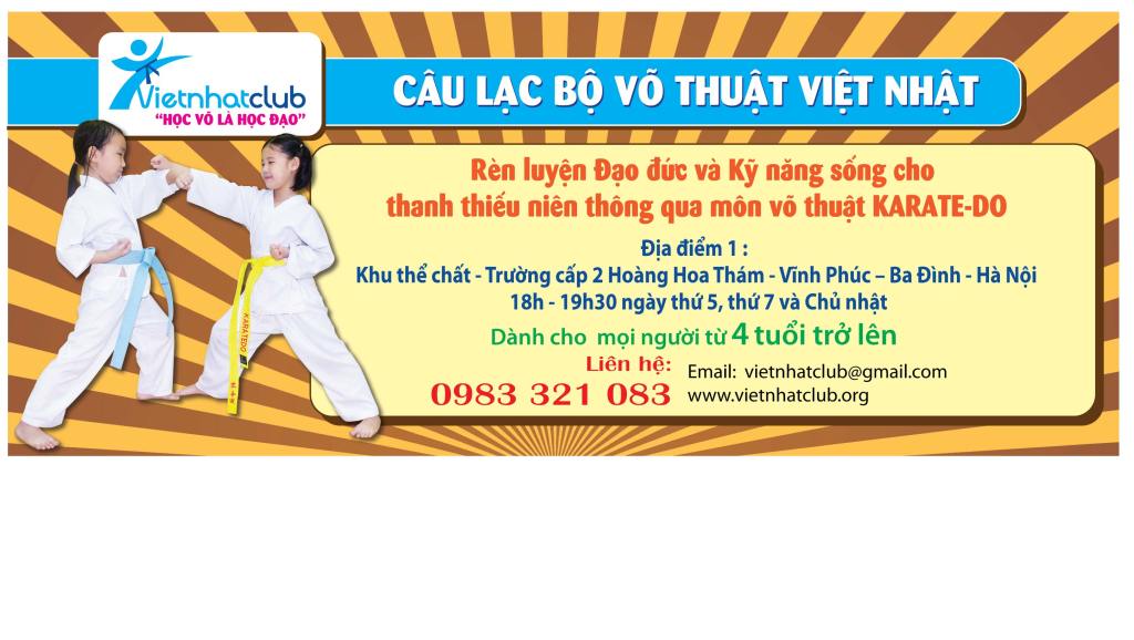Đăng ký học Karatedo tại Việt Nhật Club - THCS Hoàng Hoa Thám